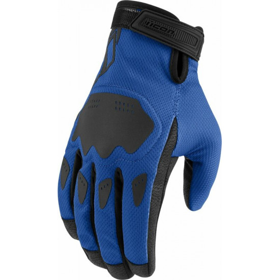 Γάντια ICON Hooligan Ανδρικό από συνθετικό δέρμα μαύρο-μπλε