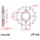 Γρανάζι κίνησης εμπρός JT 520 16 δόντια από ατσάλι με λάστιχο - JTF516.16RB