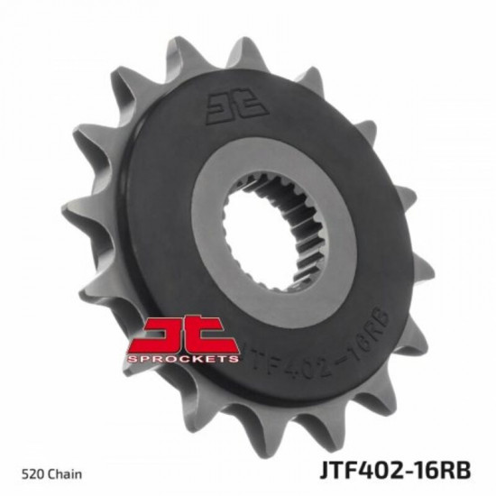 Γρανάζι κίνησης εμπρός JT 520 16 δόντια από ατσάλι με λάστιχο - JTF402.16RB