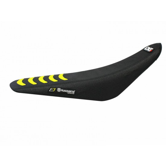 Κάλυμμα σέλας BlackBird racing Double Grip 3 για HUSQVARNA FC 250 2014-2015 αδιάβροχο Μαύρο Κίτρινο