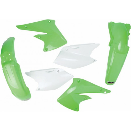 UFO σετ πλαστικά KAKIT203-999 για KAWASAKI KX 250 F 04 πράσινο-λευκό