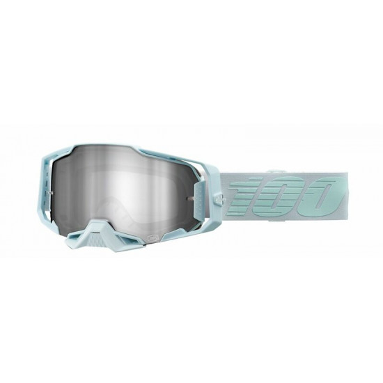 Μάσκα Armega 100% Blue Silver Teal Mirrored Lens Triple Layer foam δέχεται Tear Off