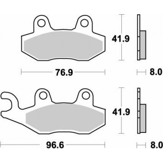 MOTO-MASTER μεταλλικά τακάκια 091921 για KAWASAKI KVF 750 I 4X4 14-23 / CAN AM (BRP) COMMANDER 800 R EFI 11-17 1 σετ για 1 δαγκάνα