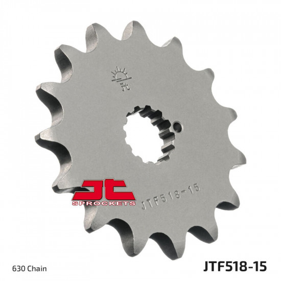 Μπροστινό γρανάζι μηχανής JT 15 δοντιών για Suzuki και Kawasaki για αλυσίδα βήματος 630 - JTF518.15