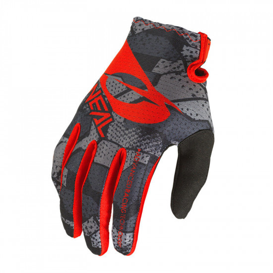 MX γάντια Oneal Matrix Camo V.22 μαύρο/κόκκινο