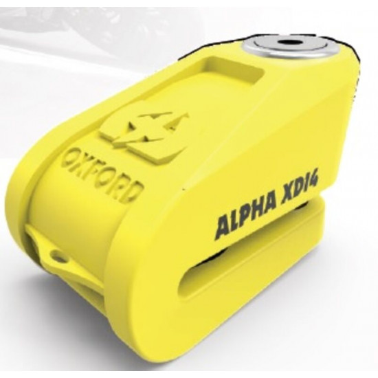 Oxford disc lock Alpha XD14 87x56mm με 14mm πείρο κίτρινο