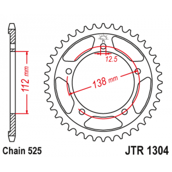 Πίσω γρανάζι κίνησης μάρκας JT 41 δοντιών για Honda XL 1000 Varadero (99 04) - JTR1304.41