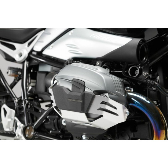 SW-MOTECH προστατευτικό κινητήρα αριστερό δεξί αλουμινένιο MSS.07.754.10000/S για BMW R NINE T ABS 14-21 / BMW R 1200 GS ABS 10-13 μαύρο-ασημί