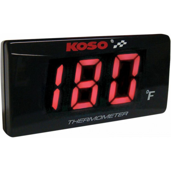 Ψηφιακό θερμόμετρο Koso με κόκκινα γράμματα