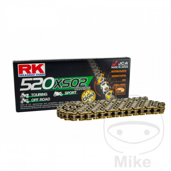 RK αλυσίδα XSO2 χρυσή X ring 92link