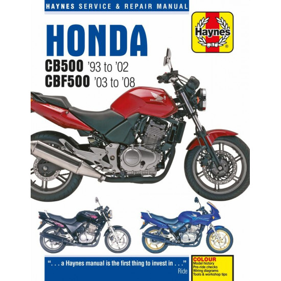Service Manual Αγγλικό της Haynes για HONDA CB500 93-08