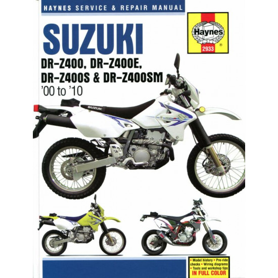 Service Manual Αγγλικό της Haynes για SUZUKI DR-Z400 00-10