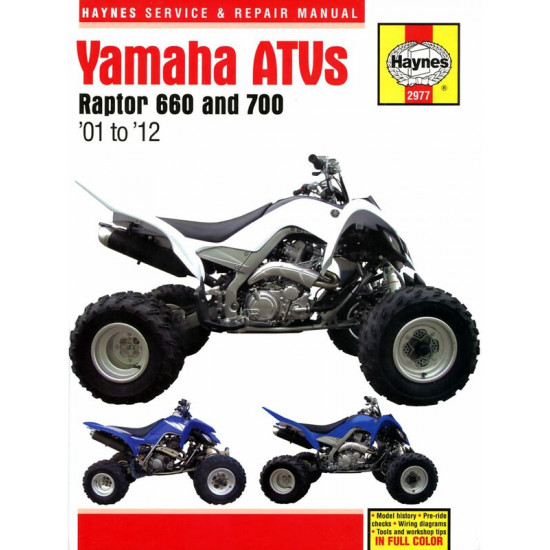 Service Manual Αγγλικό της Haynes για YAMAHA RAPTOR 660 - 700