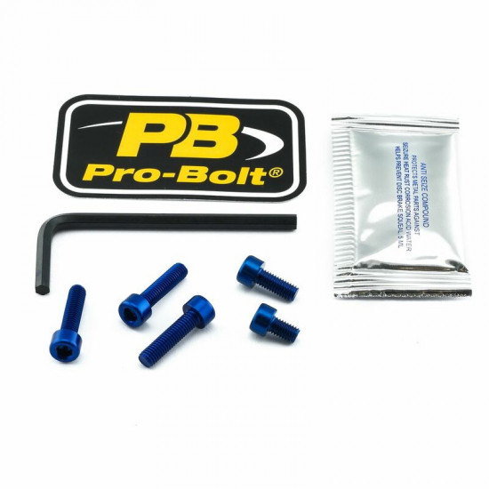 Σετ βίδες για τάπα βενζίνης Pro Bolt αλουμινένιες Μπλε # TSU172B 