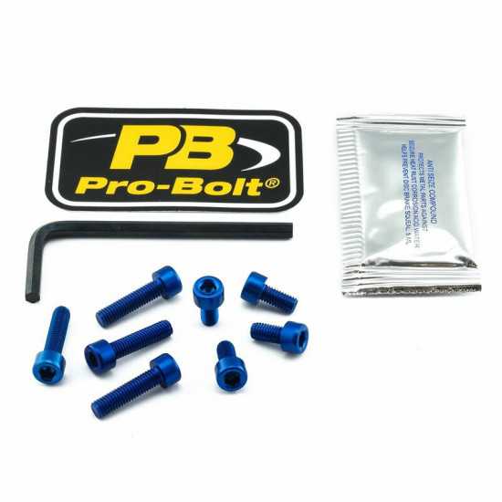 Pro Bolt σετ βίδες τάπας τεπόζιτου 8τεμ Αλουμίνιο TSUZB για SUZUKI GSX 750 F 88-03 / SUZUKI GSX 1300 R 99-07 μπλε