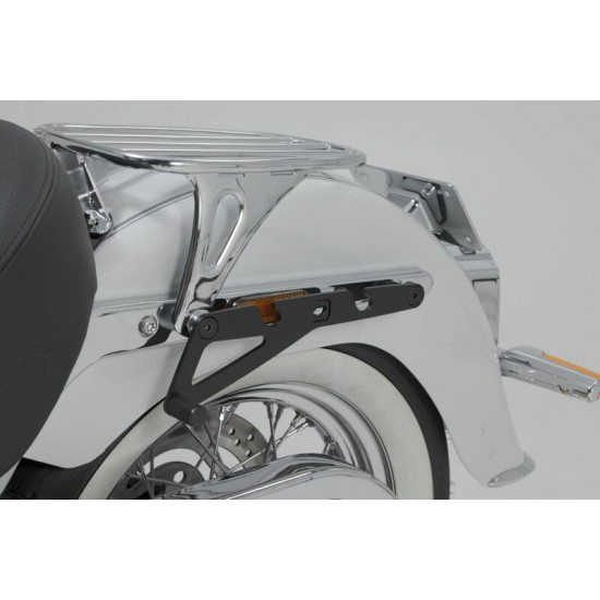 SW-MOTECH βάση πλαϊνής βαλίτσας SLH Flat Vertical HTA.18.682.11600 για Harley Davidson FLDE 1750 ABS 18-20 μαύρο