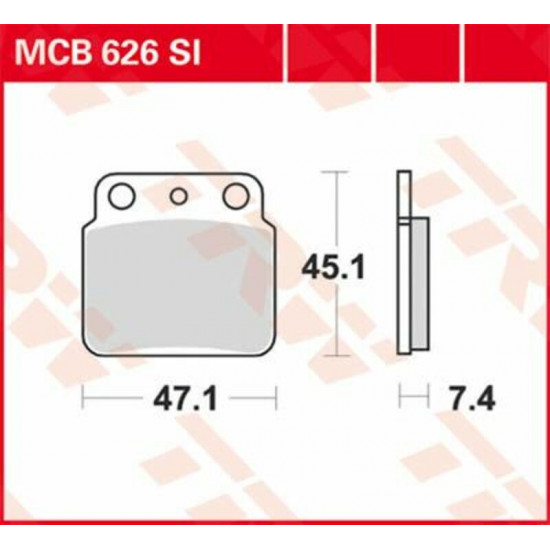 TRW κεραμικά τακάκια MCB626SI για SUZUKI LT-Z 400 2X4 03-18 / SUZUKI LT-Z 400 Z 2x4 04-12 1 σετ για 1 δαγκάνα