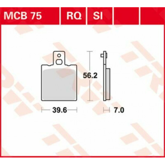 TRW μεταλλικά τακάκια MCB75RQ για DUCATI MONSTER 600 94-01 / DUCATI SS 900 90-97 1 σετ για 1 δαγκάνα