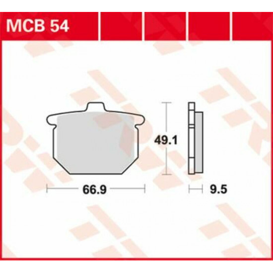 TRW οργανικά τακάκια MCB54 για HONDA CB 900 F 79-81 / HONDA CX 500 79-81 1 σετ για 1 δαγκάνα