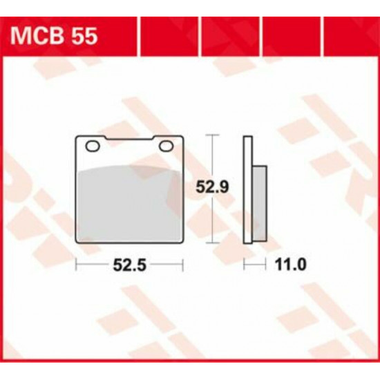 TRW οργανικά τακάκια MCB55 για HONDA CB 400 N 78-81 / HONDA CB 250 N 79-81 1 σετ για 1 δαγκάνα