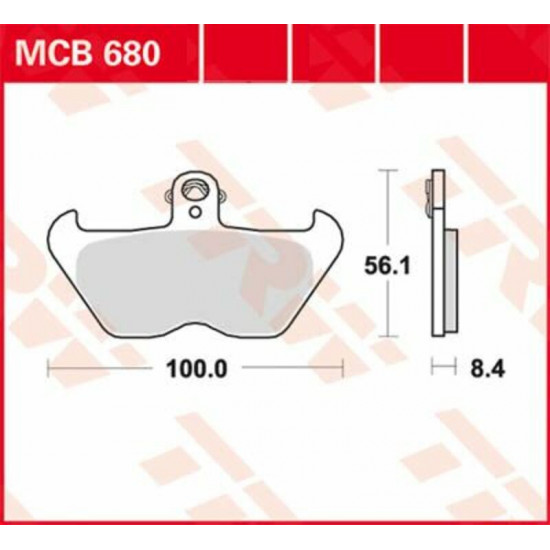 TRW οργανικά τακάκια MCB680 για BMW R 1100 RS 92-01 / BMW K1 88-93 1 σετ για 1 δαγκάνα