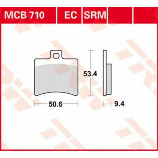 TRW οργανικά τακάκια MCB710 για APRILIA SR 50 R LC 05-17 / APRILIA SR 50 LC 04-17 1 σετ για 1 δαγκάνα