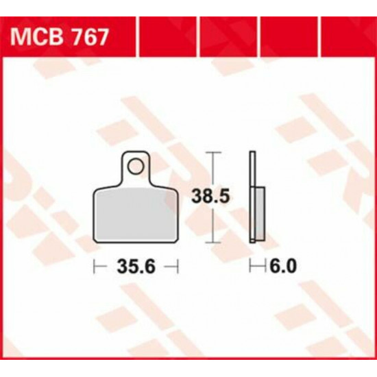 TRW οργανικά τακάκια MCB767 για GAS GAS TXT PRO 125 04-11 / GAS GAS TXT PRO 250 04-11 1 σετ για 1 δαγκάνα
