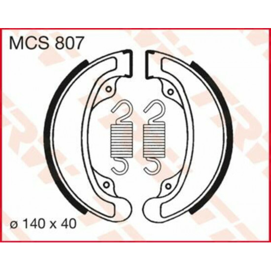 TRW οργανικές σιαγώνες MCS807 για HONDA CB 400 N 78-85 / HONDA CM 400 T 80-84 1 ζευγάρι για 1 ταμπούρο