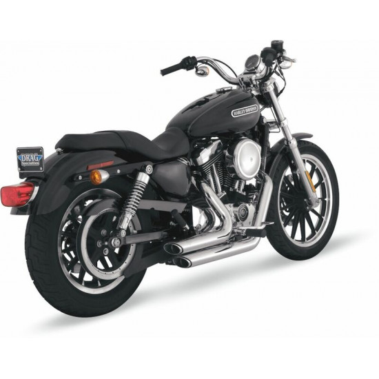 VANCE - HINES ολόσωμη εξάτμιση 2σε2 Shortshots Short Staggered Straight Slash-Cut 17219 για Harley Davidson XL 1200 C 04-13 χρώμιο