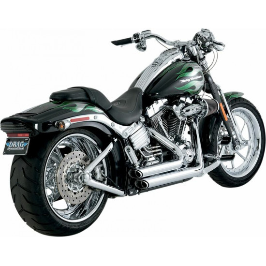 VANCE - HINES ολόσωμη εξάτμιση 2σε2 Shortshots Short Staggered Straight Slash-Cut 17221 για Harley Davidson FXST 1340 86-99 χρώμιο