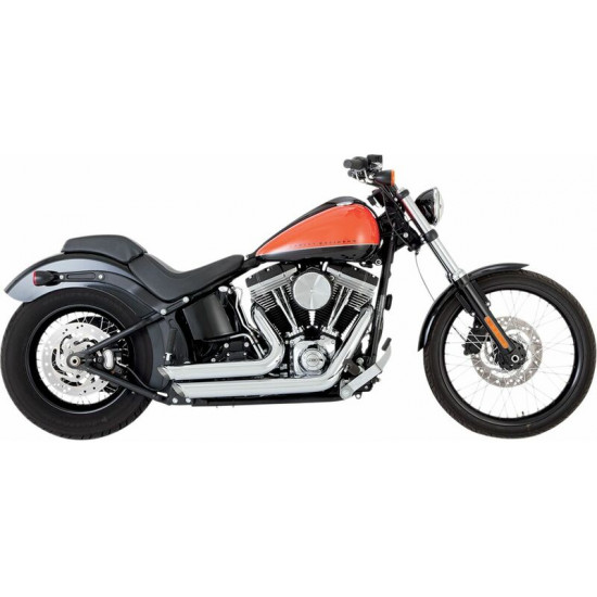 VANCE & HINES ολόσωμη εξάτμιση Shortshots Short Staggered Straight Slash-Cut 17225 για Harley Davidson FLSTC 1690 ABS 12-17