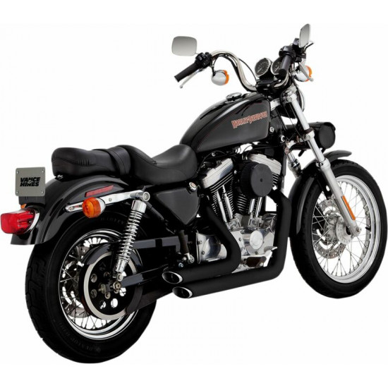 VANCE - HINES ολόσωμη εξάτμιση Shortshots Short Staggered Straight Slash-Cut 47223 για Harley Davidson XLH 883 99-03 μαύρο