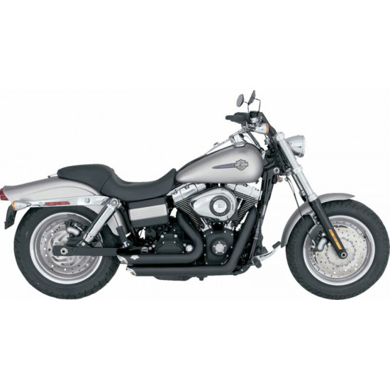 VANCE - HINES ολόσωμη εξάτμιση 2σε2 Shortshots Staggered Slash-Cut 47317 για Harley Davidson FXDB 1584 07-13 μαύρο