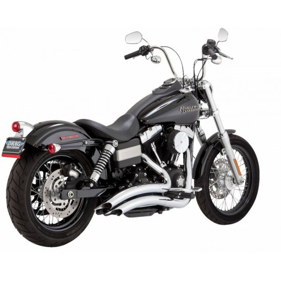 VANCE - HINES ολόσωμη εξάτμιση Big Radius 23371 για Harley Davidson FXDB 1584 07-13 / Harley Davidson FXDF 1690 ABS 12-17 χρώμιο