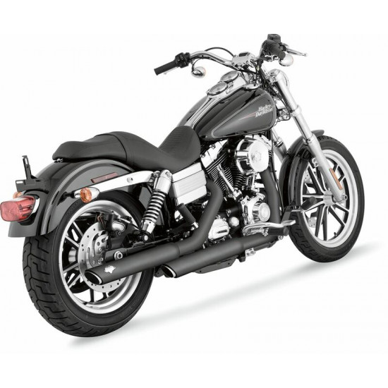 VANCE - HINES τελικά εξάτμισης Twin Slash Bologna Round 46837 για Harley Davidson FXDL 1450 99-05 μαύρο