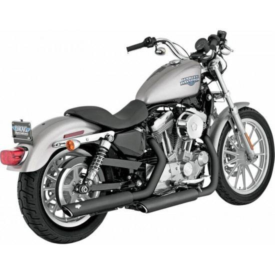 VANCE - HINES τελικά εξάτμισης Twin Slash Bologna Round 46839 για Harley Davidson XL 1200 C 04-13 μαύρο