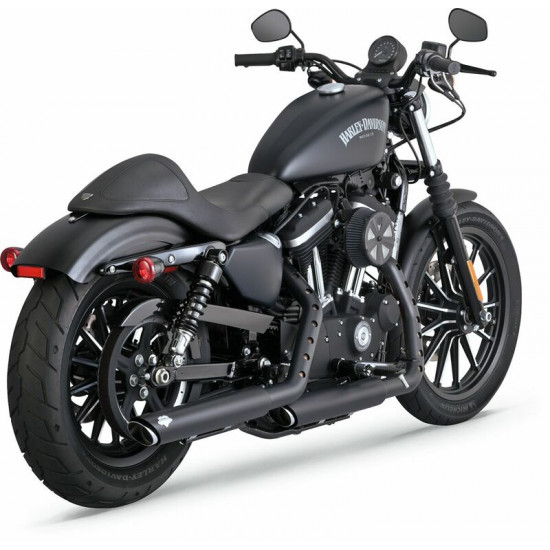 VANCE - HINES τελικά εξάτμισης Twin Slash Bologna Round 46861 για Harley Davidson XL 1200 X ABS 14-20 μαύρο