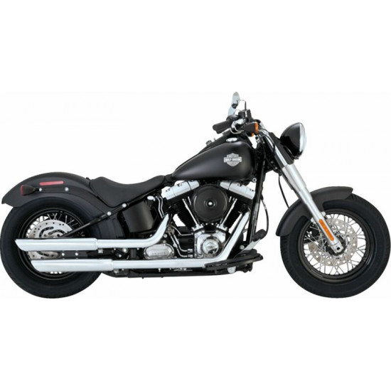 VANCE - HINES τελικά εξάτμισης Twin Slash Round 16341 για Harley Davidson FLS 1690 ABS 12-17 χρώμιο