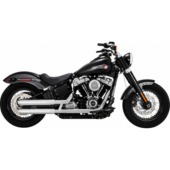 VANCE - HINES τελικά εξάτμισης Twin Slash Round 16376 για Harley Davidson FLFBS 1868 ABS 18-23 χρώμιο