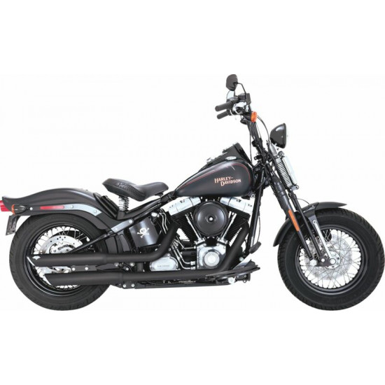 VANCE - HINES τελικά εξάτμισης Twin Slash Round 46341 για Harley Davidson FLS 1690 ABS 12-17 μαύρο