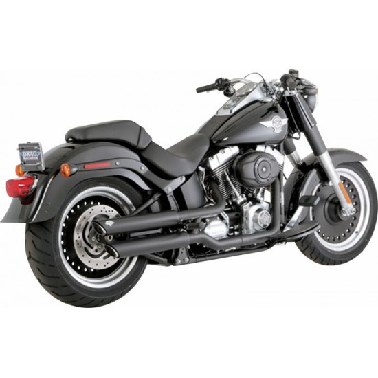 VANCE - HINES τελικά εξάτμισης Twin Slash Round 46343 για Harley Davidson FLSTFB 1690 ABS 12-17 μαύρο