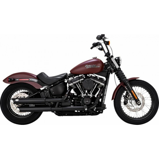 VANCE - HINES τελικά εξάτμισης Twin Slash Round 46376 για Harley Davidson FLFBS 1868 ABS 18-23 μαύρο